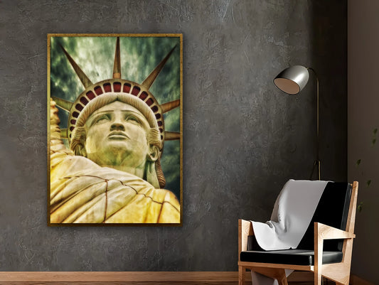 New York Statue of Liberty canvas art with frame