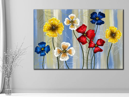 Colorful flowers canvas