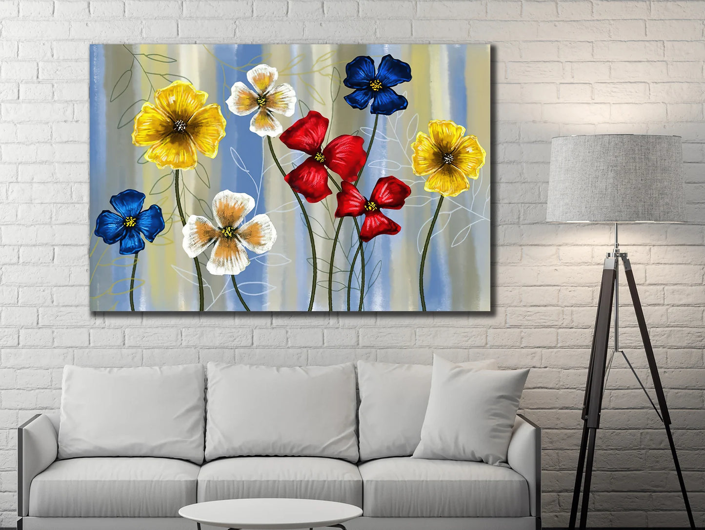 Colorful flowers canvas