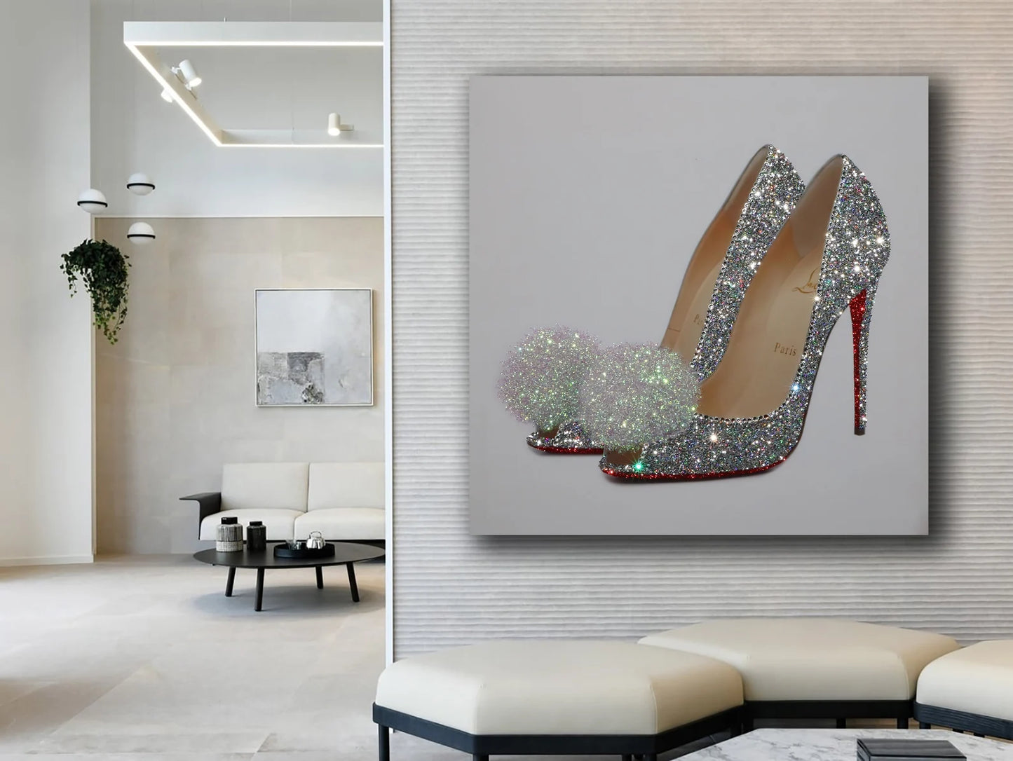 Glitter high heels canva art